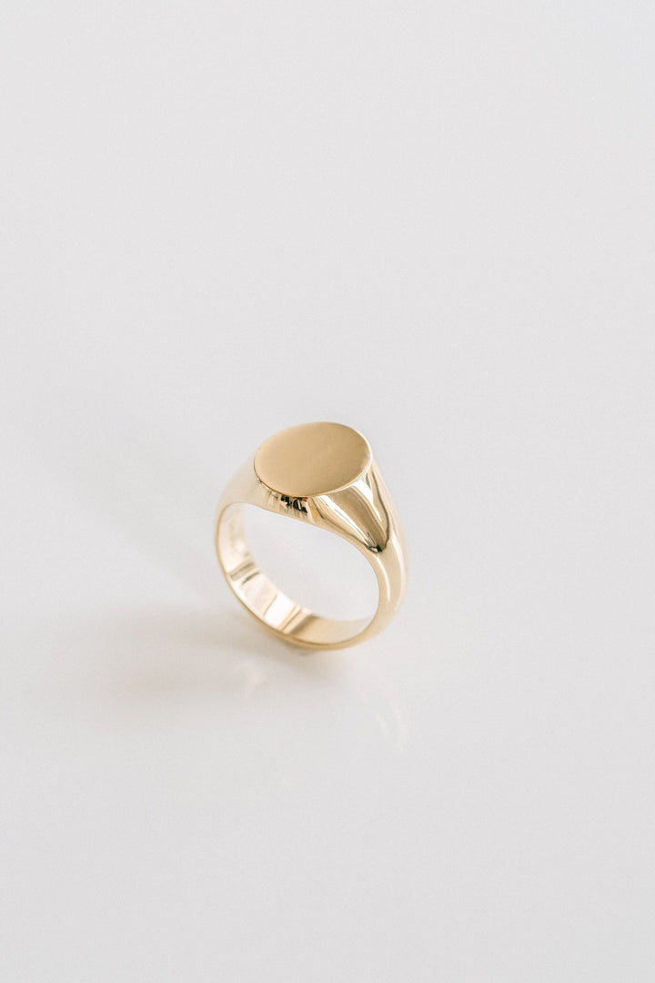 Oval Mens Signet Ring