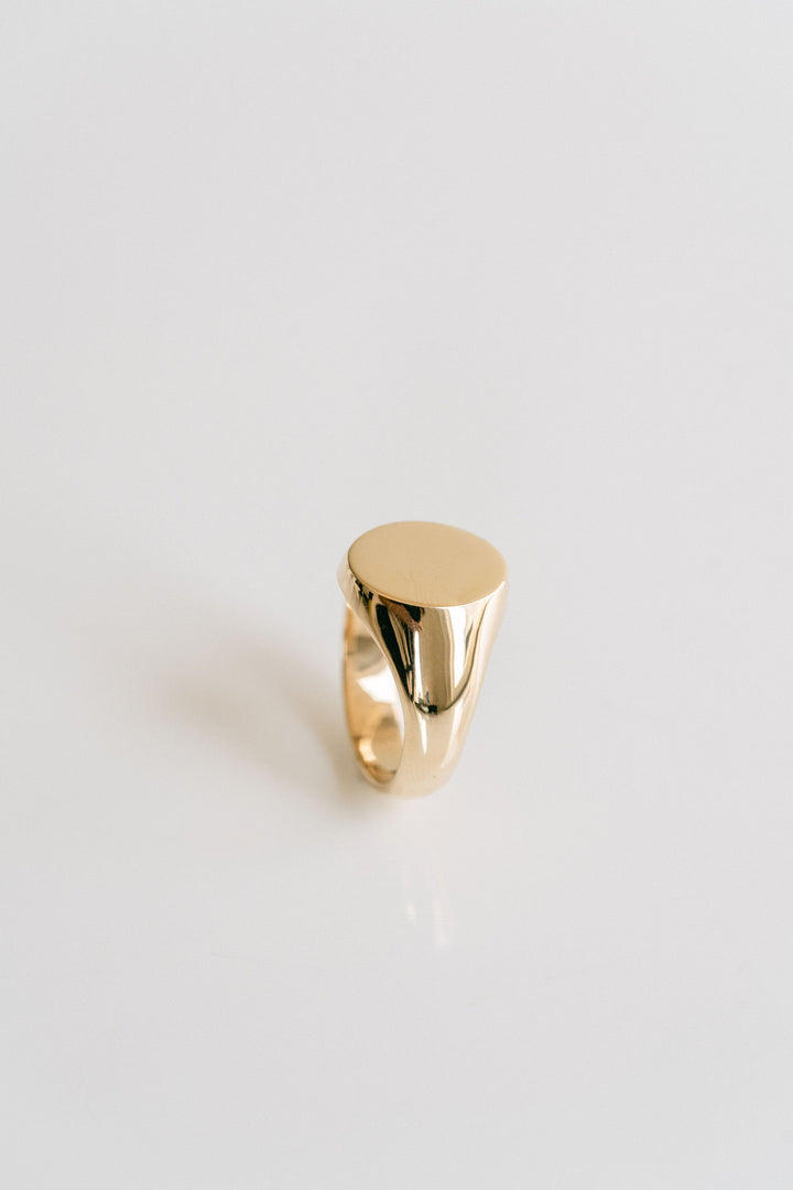 Oval Mens Signet Ring