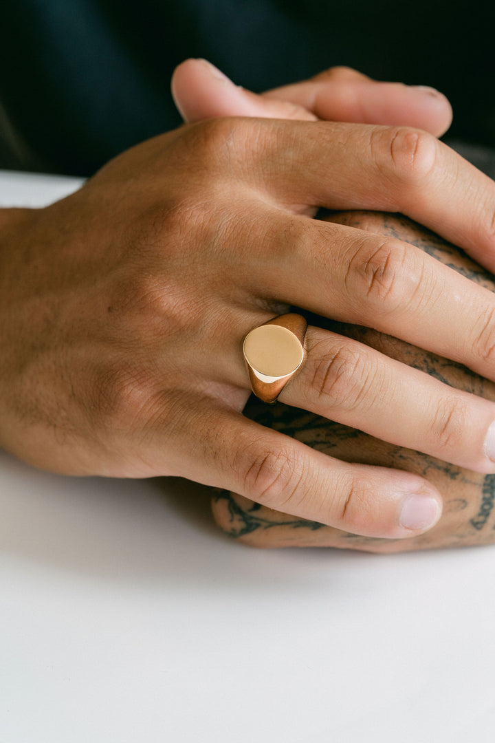 Oval Mens Signet Ring