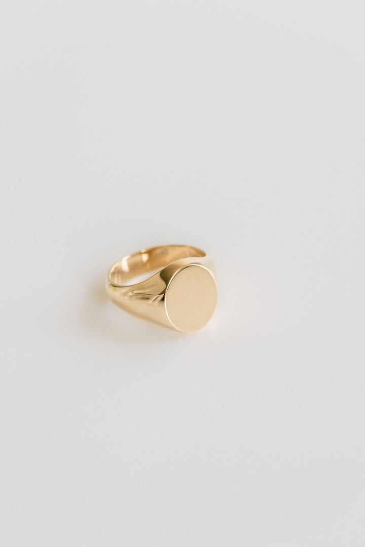 Oval Mens Signet Ring