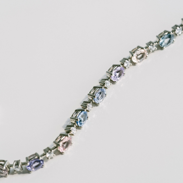 Oval Pastel Sapphire Bracelet
