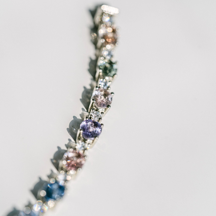 Oval Pastel Sapphire Bracelet