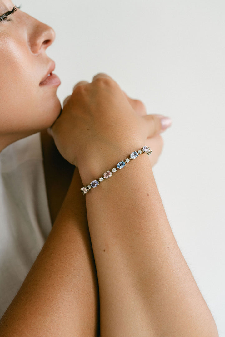 Oval Pastel Sapphire Bracelet