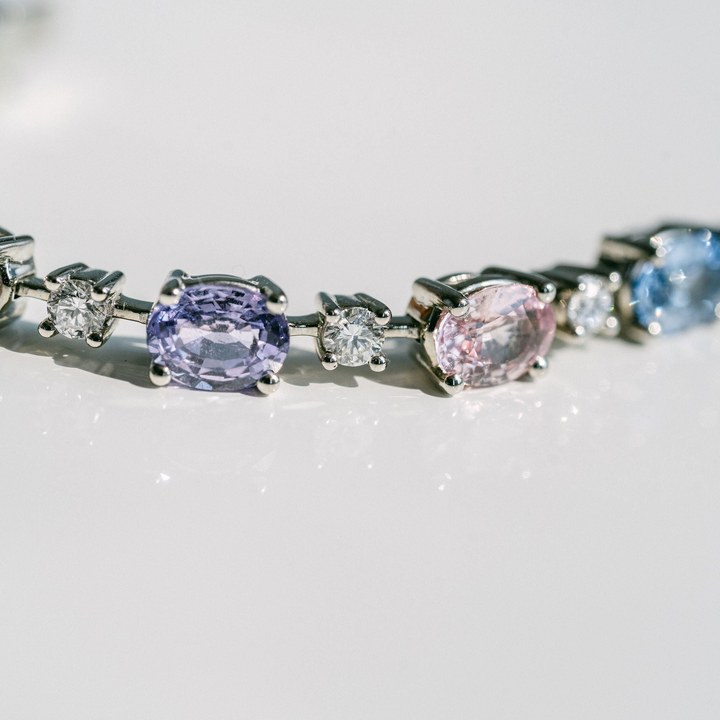 Oval Pastel Sapphire Bracelet
