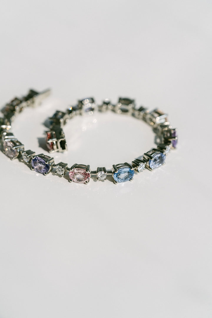 Oval Pastel Sapphire Bracelet