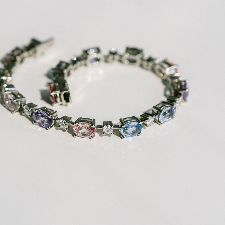 Oval Pastel Sapphire Bracelet