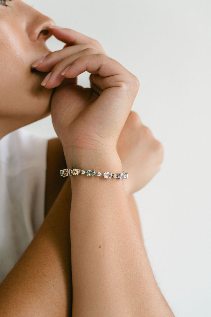 Oval Pastel Sapphire Bracelet