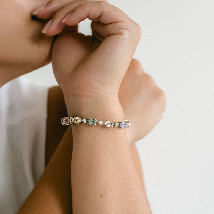 Oval Pastel Sapphire Bracelet