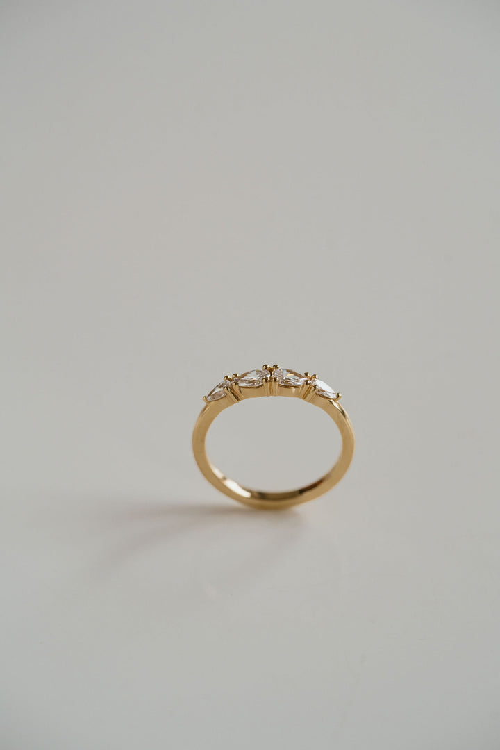 Pear Shape East-West Diamond Band