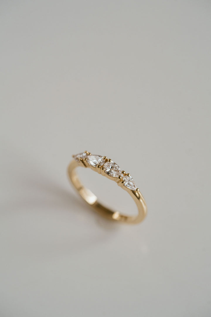 Pear Shape East-West Diamond Band