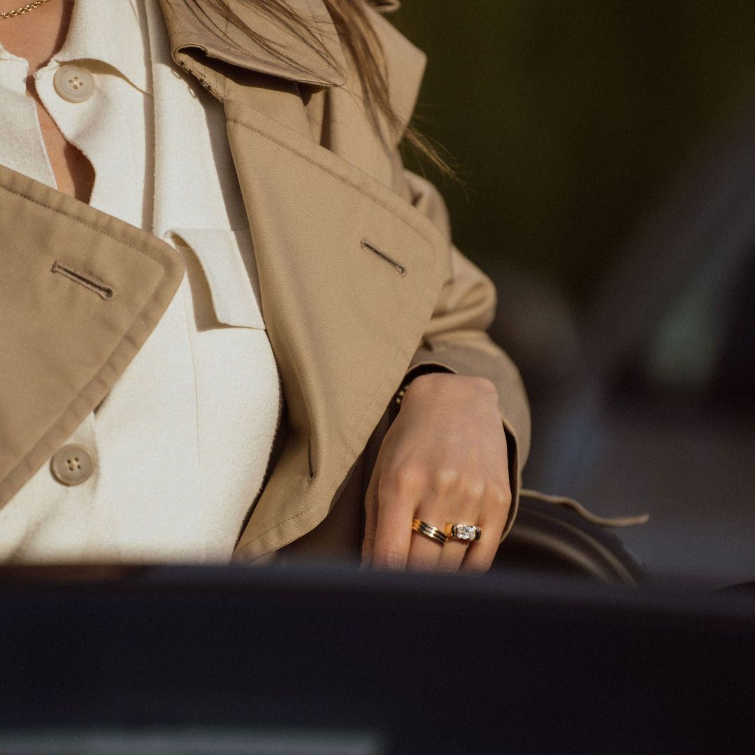 Radiant Cut Diamond East-West Half Bezel Haven Ring