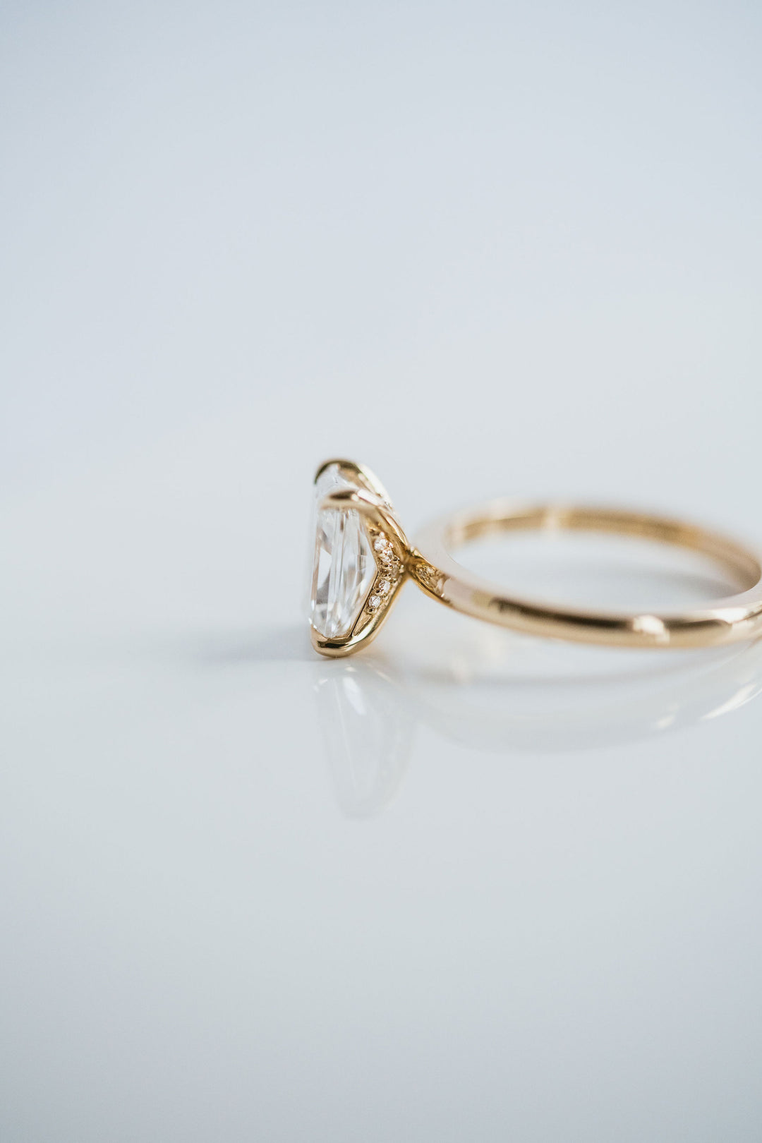 Radiant Cut Diamond Cavalier 2.0 Solitaire With Diamonds