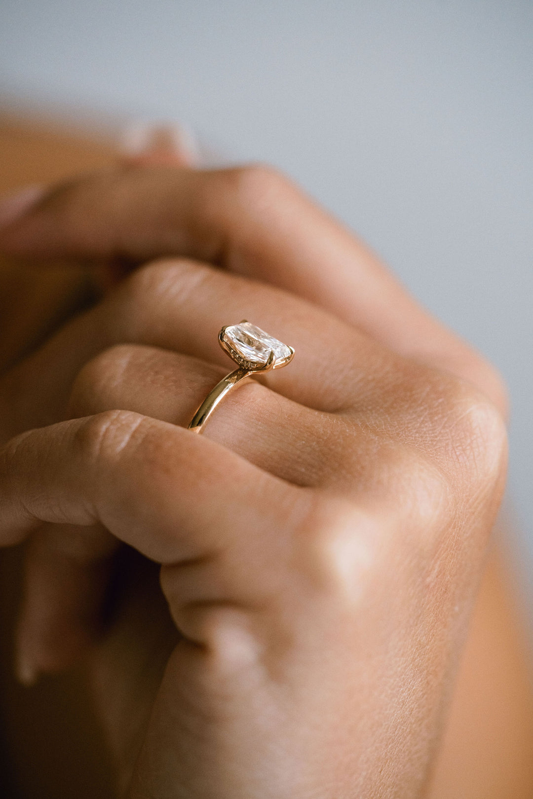 Radiant Cut Diamond Cavalier 2.0 Solitaire With Diamonds