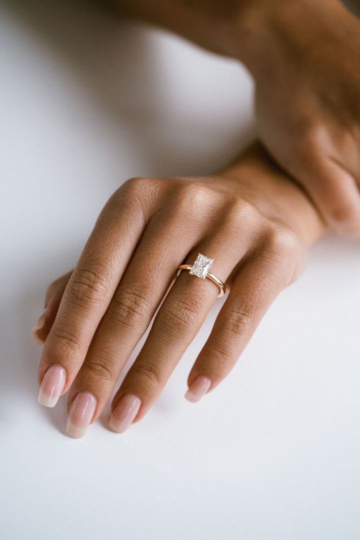 Radiant Cut Diamond Cavalier 2.0 Solitaire With Diamonds