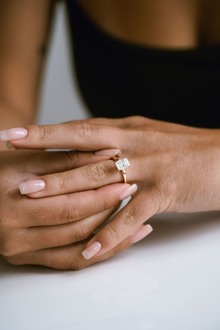 Radiant Cut Diamond Cavalier 2.0 Solitaire With Diamonds