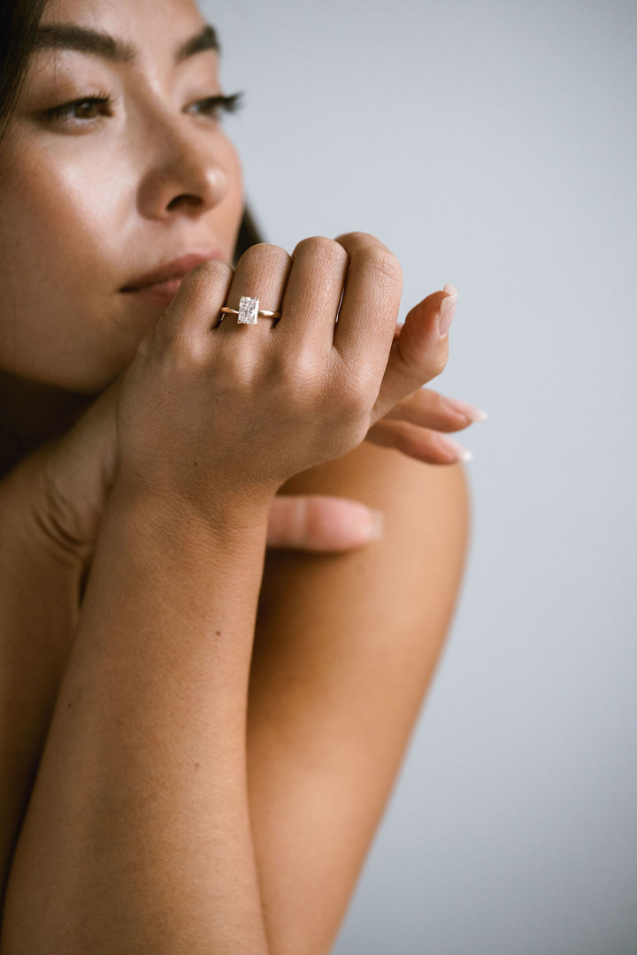 Radiant Cut Diamond Cavalier 2.0 Solitaire With Diamonds