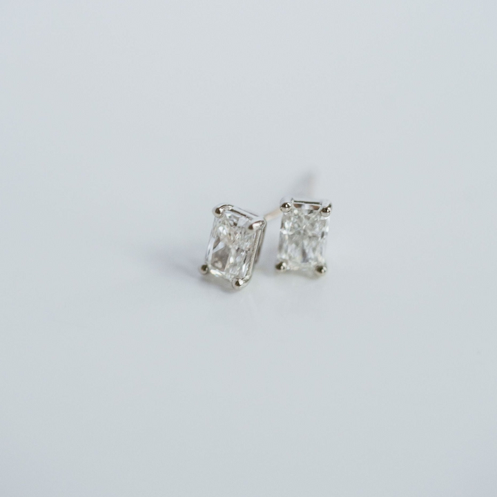 Radiant Cut Diamond Studs
