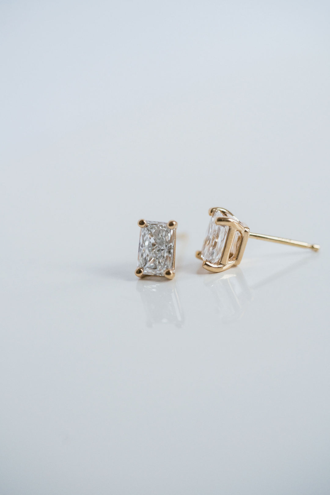 Radiant Cut Diamond Studs