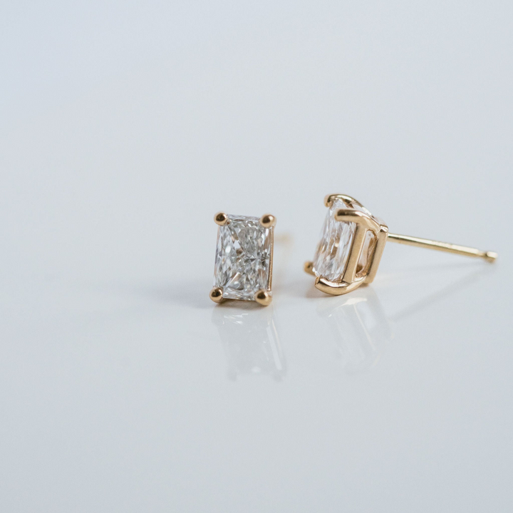Radiant Cut Diamond Studs