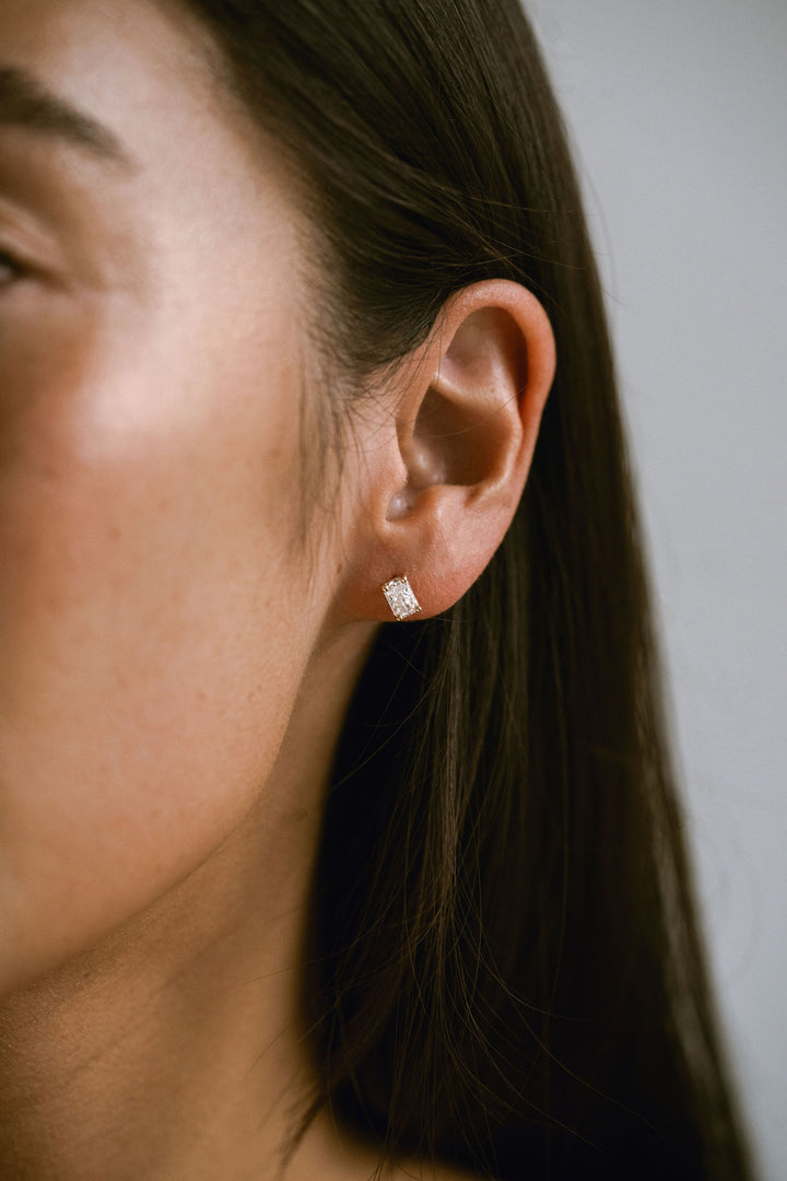 Radiant Cut Diamond Studs