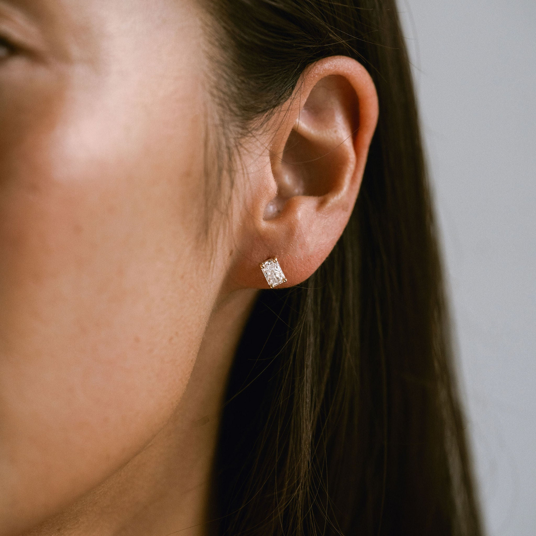 Radiant Cut Diamond Studs
