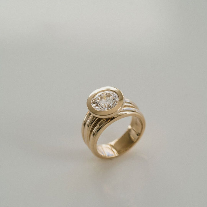 Round Diamond Aria Bezel Ring