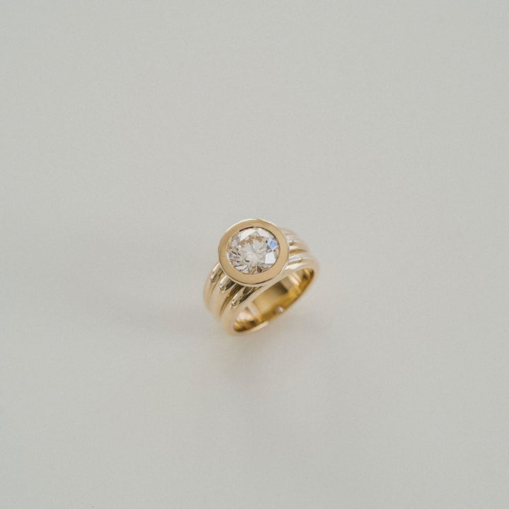Round Diamond Aria Bezel Ring