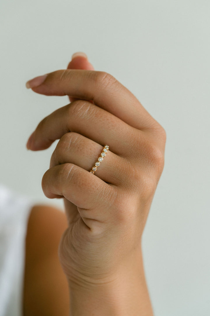 Round Bezel Diamond Band