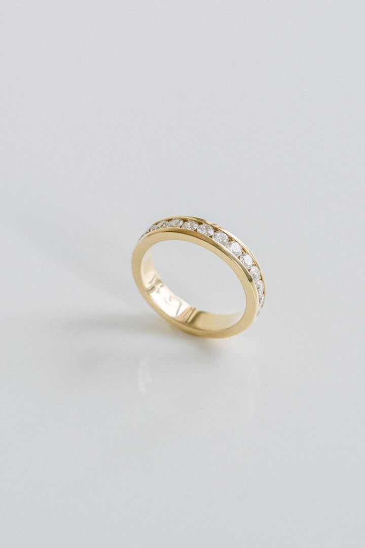 Round Diamond Channel Set Band - 4mm