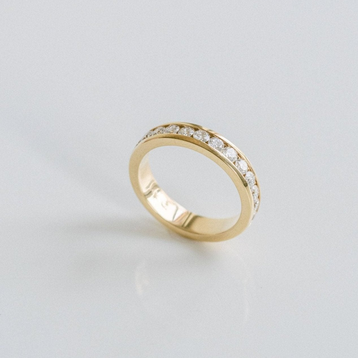 Round Diamond Channel Set Band - 4mm