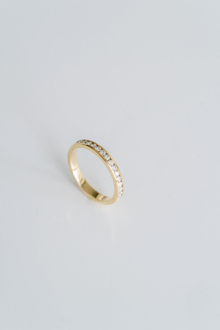 Round Diamond Channel Set Band - 2.7mm