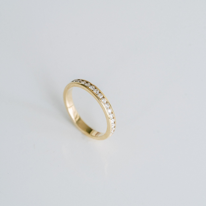 Round Diamond Channel Set Band - 2.7mm