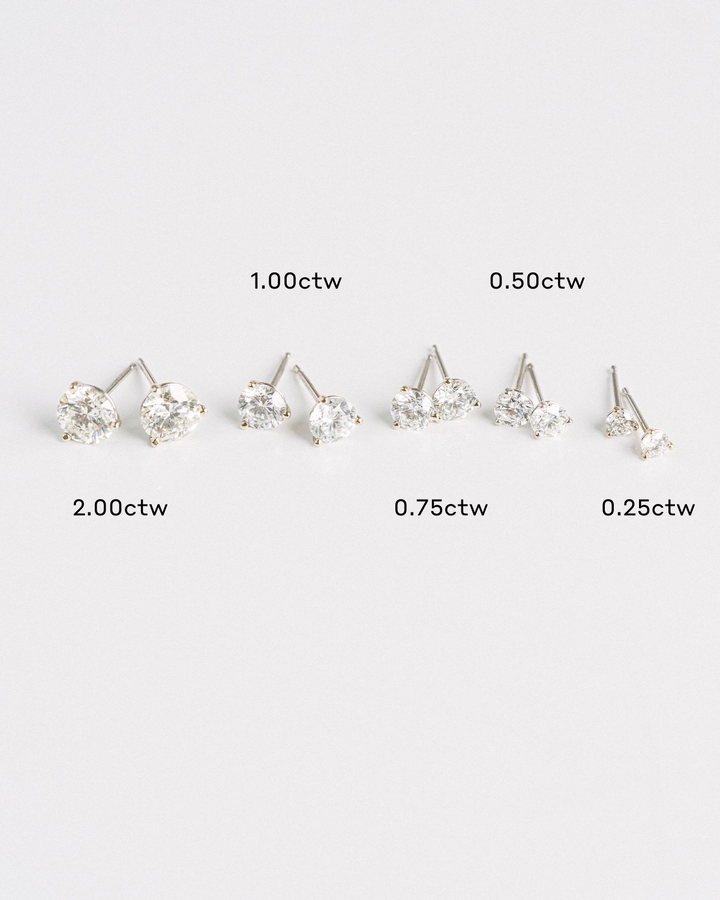 Round Diamond Classic Studs