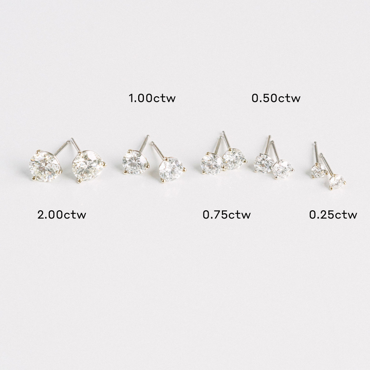 Round Diamond Classic Studs