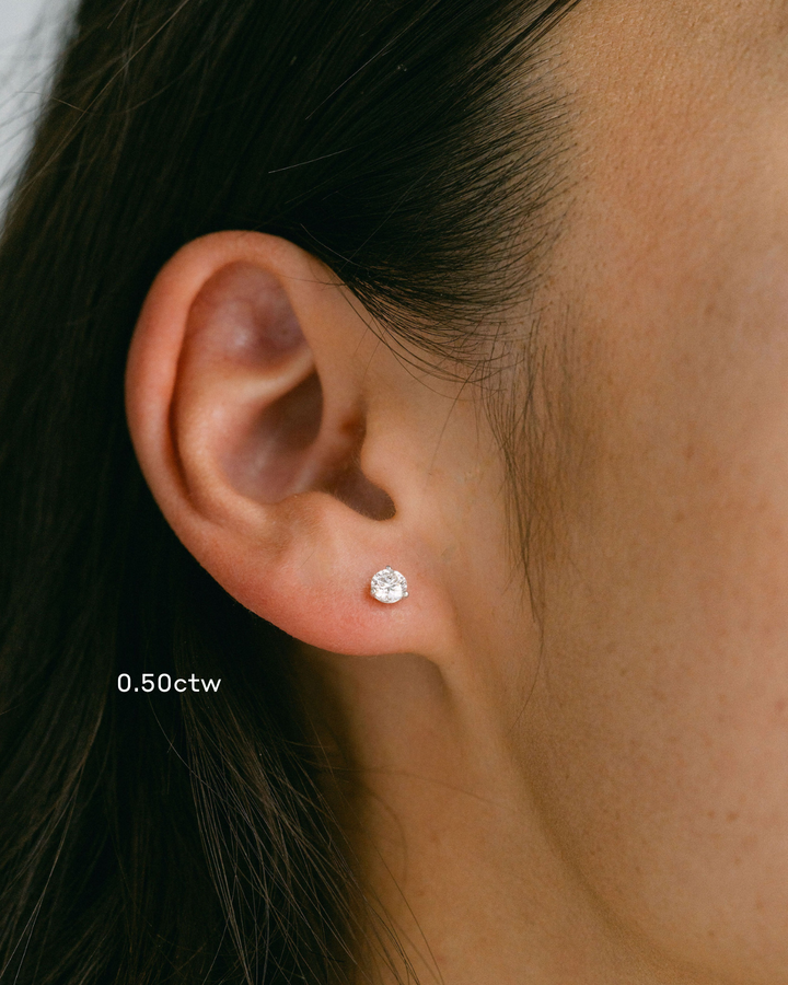 Round Diamond Classic Studs