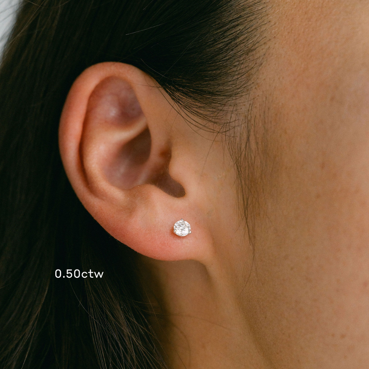 Round Diamond Classic Studs