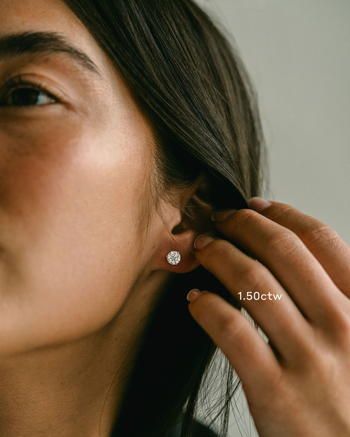 Round Diamond Classic Studs