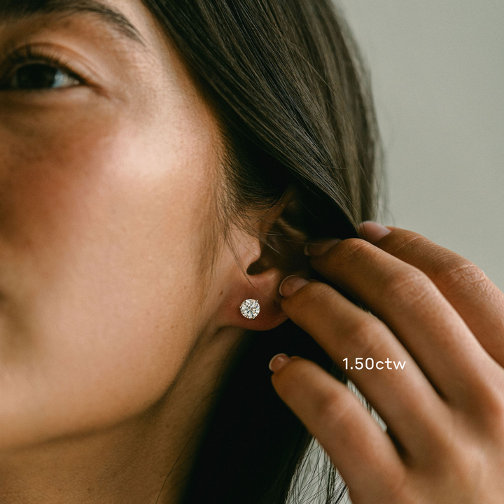 Round Diamond Classic Studs