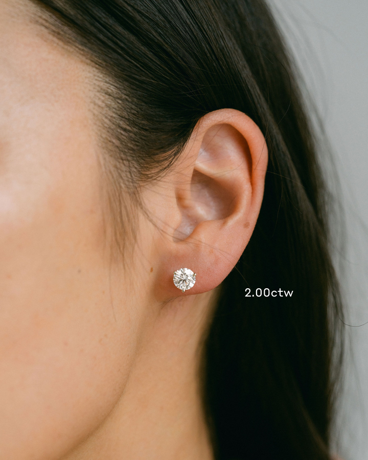 Round Diamond Classic Studs