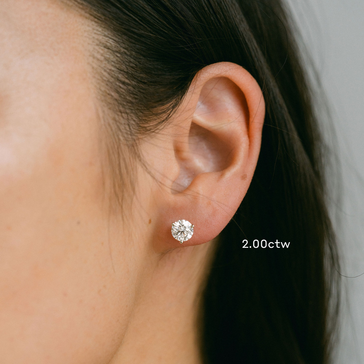 Round Diamond Classic Studs