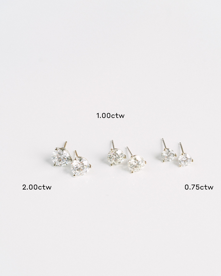 Round Diamond Classic Studs
