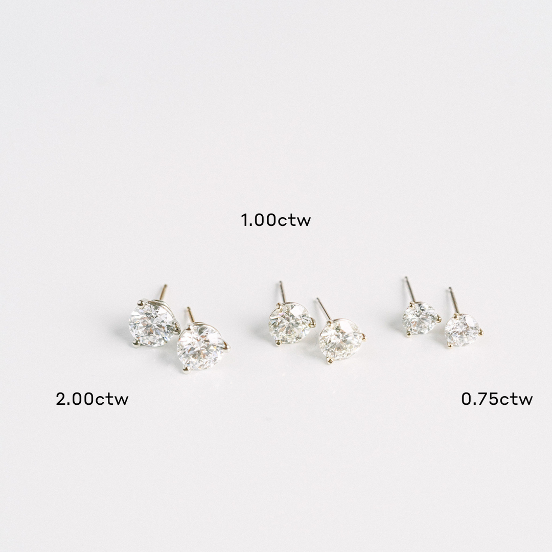 Round Diamond Classic Studs