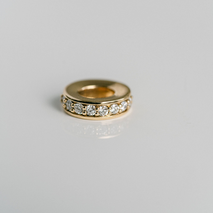 Round Diamond Oval Torus Pendant