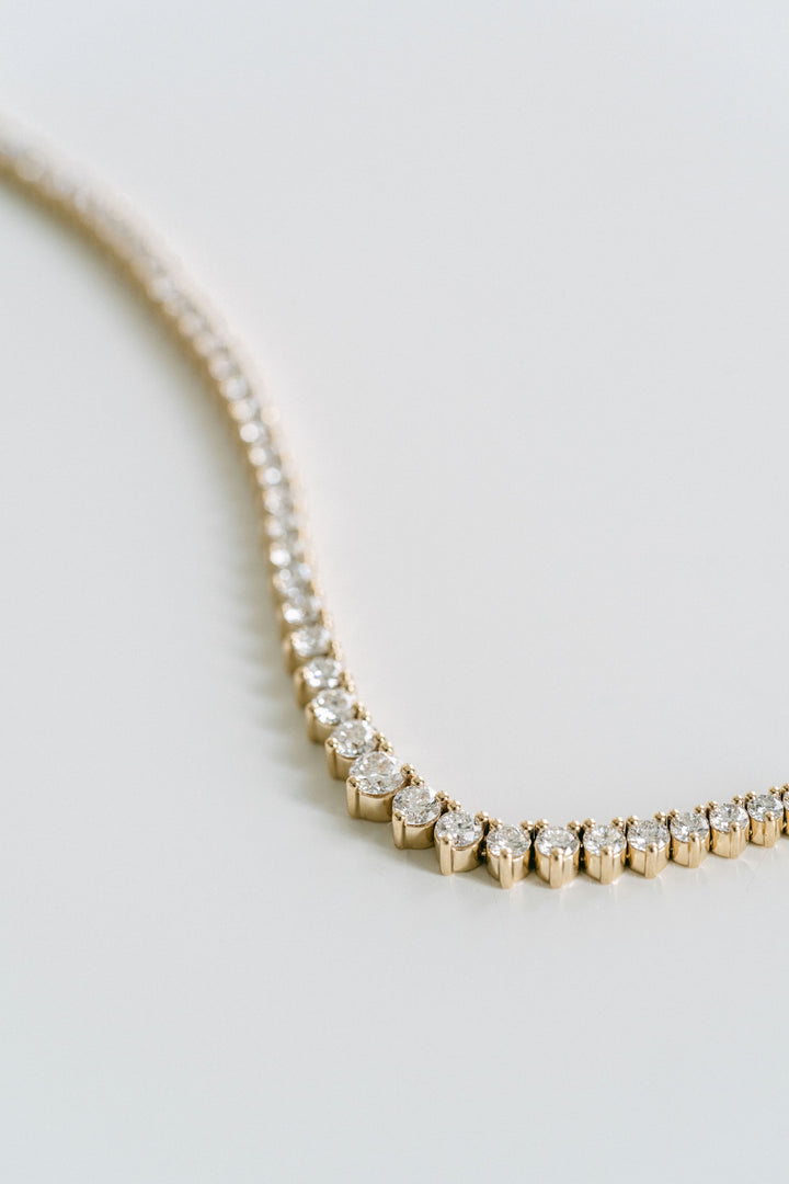 Round Diamond Riviera Necklace