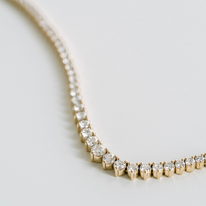 Round Diamond Riviera Necklace