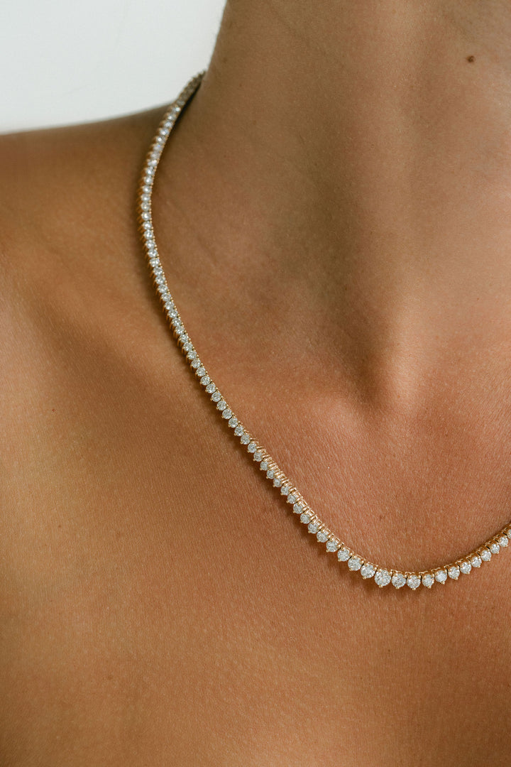 Round Diamond Riviera Necklace
