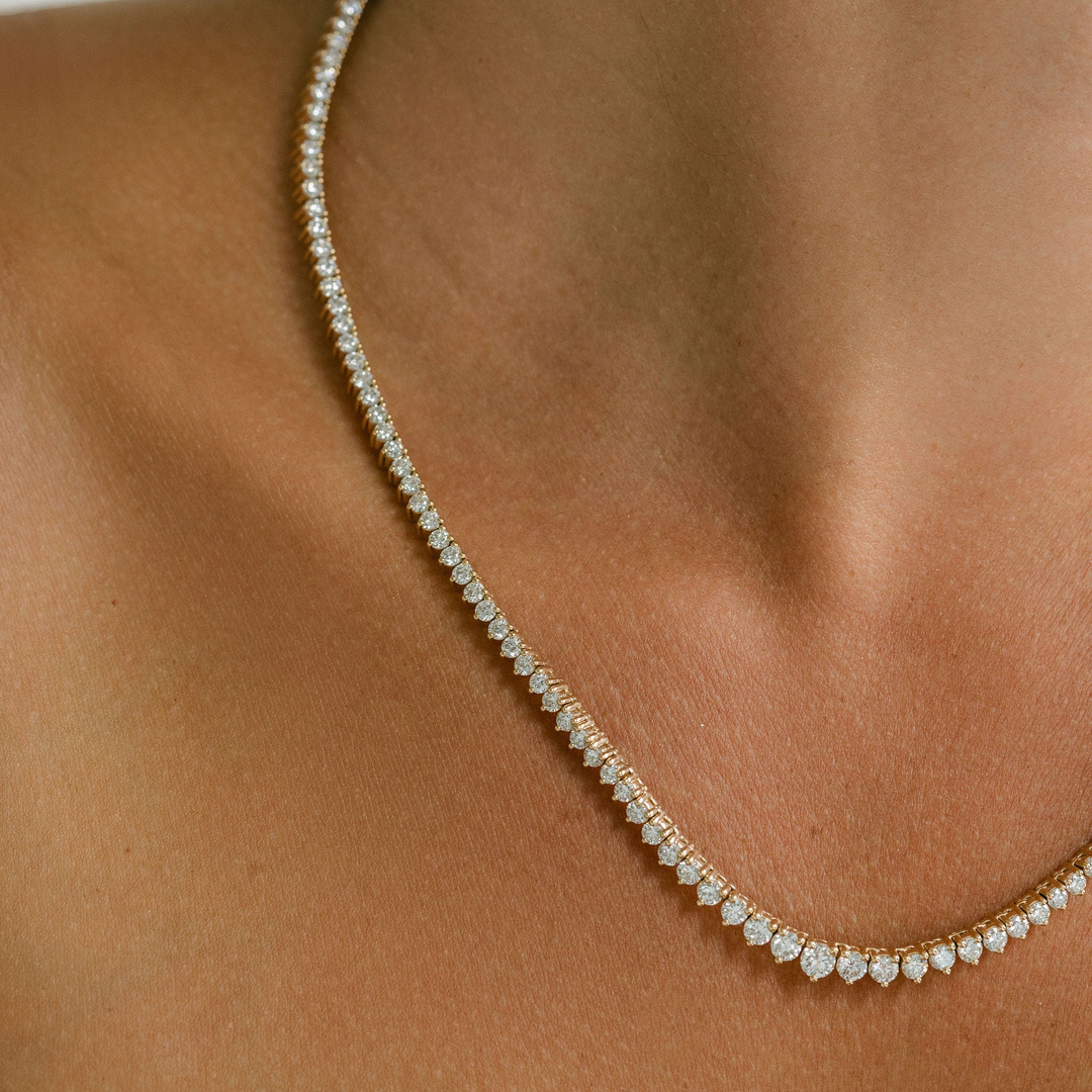 Round Diamond Riviera Necklace