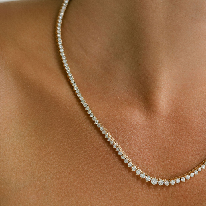 Round Diamond Riviera Necklace