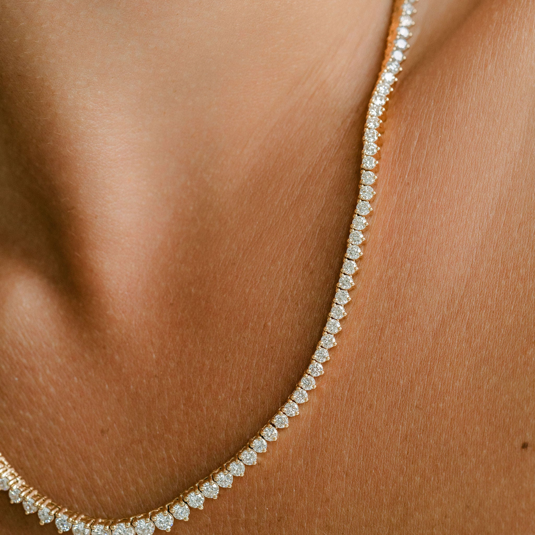 Round Diamond Riviera Necklace