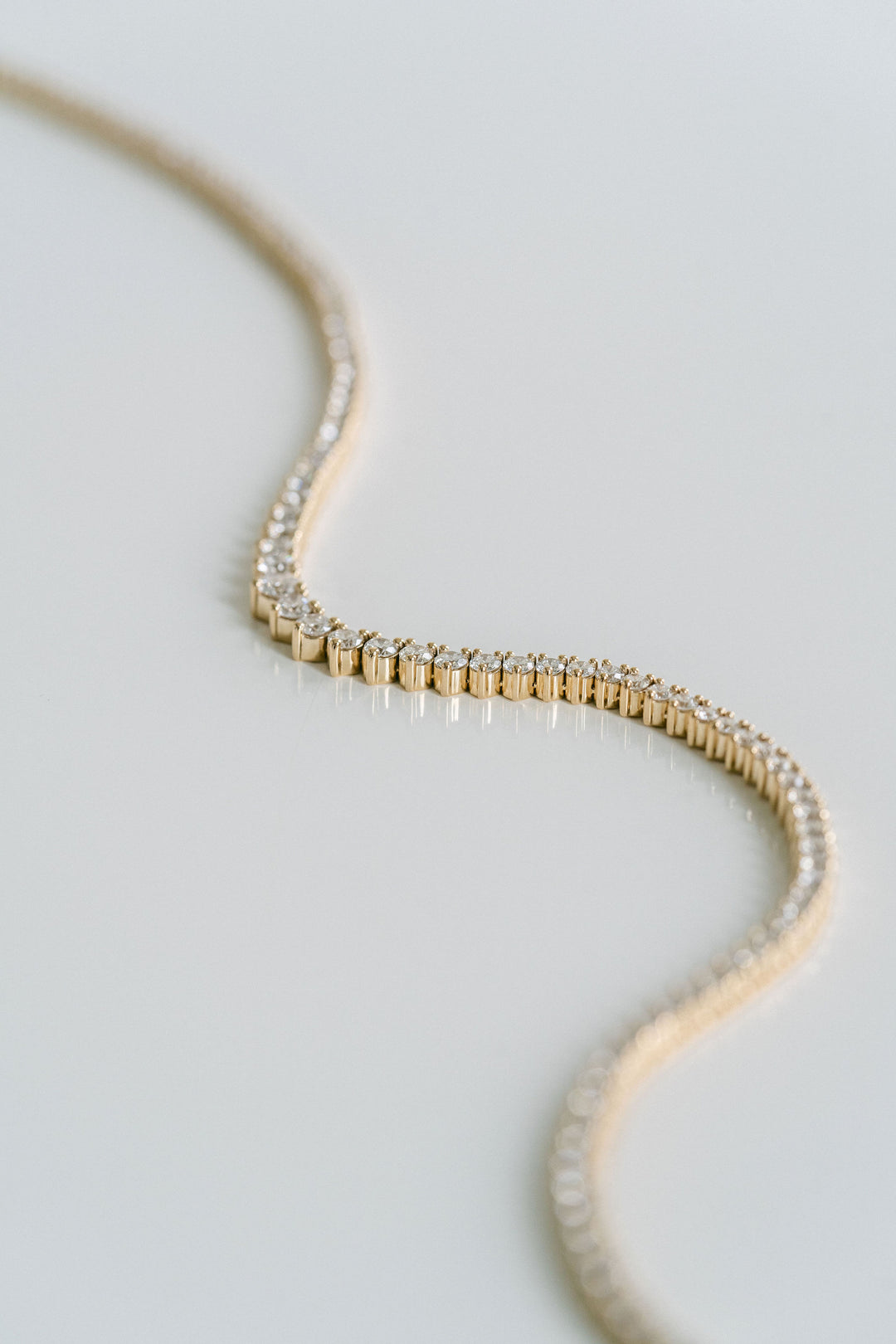Round Diamond Riviera Necklace